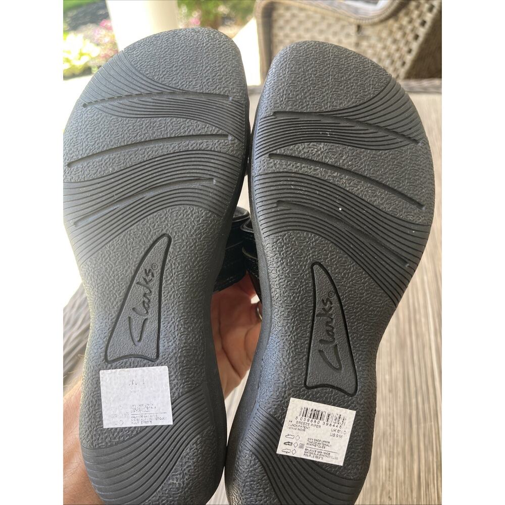 Clarks Cloudsteppers Breeze Piper Slide Sandals Women's Blk Slip-On Comfort - 9M - Picture 7 of 11